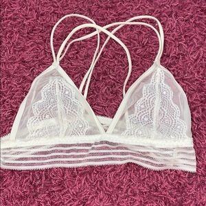 sheer cream bralette